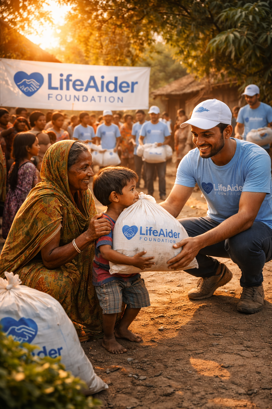 LifeAider Foundation outreach and volunteer support photo